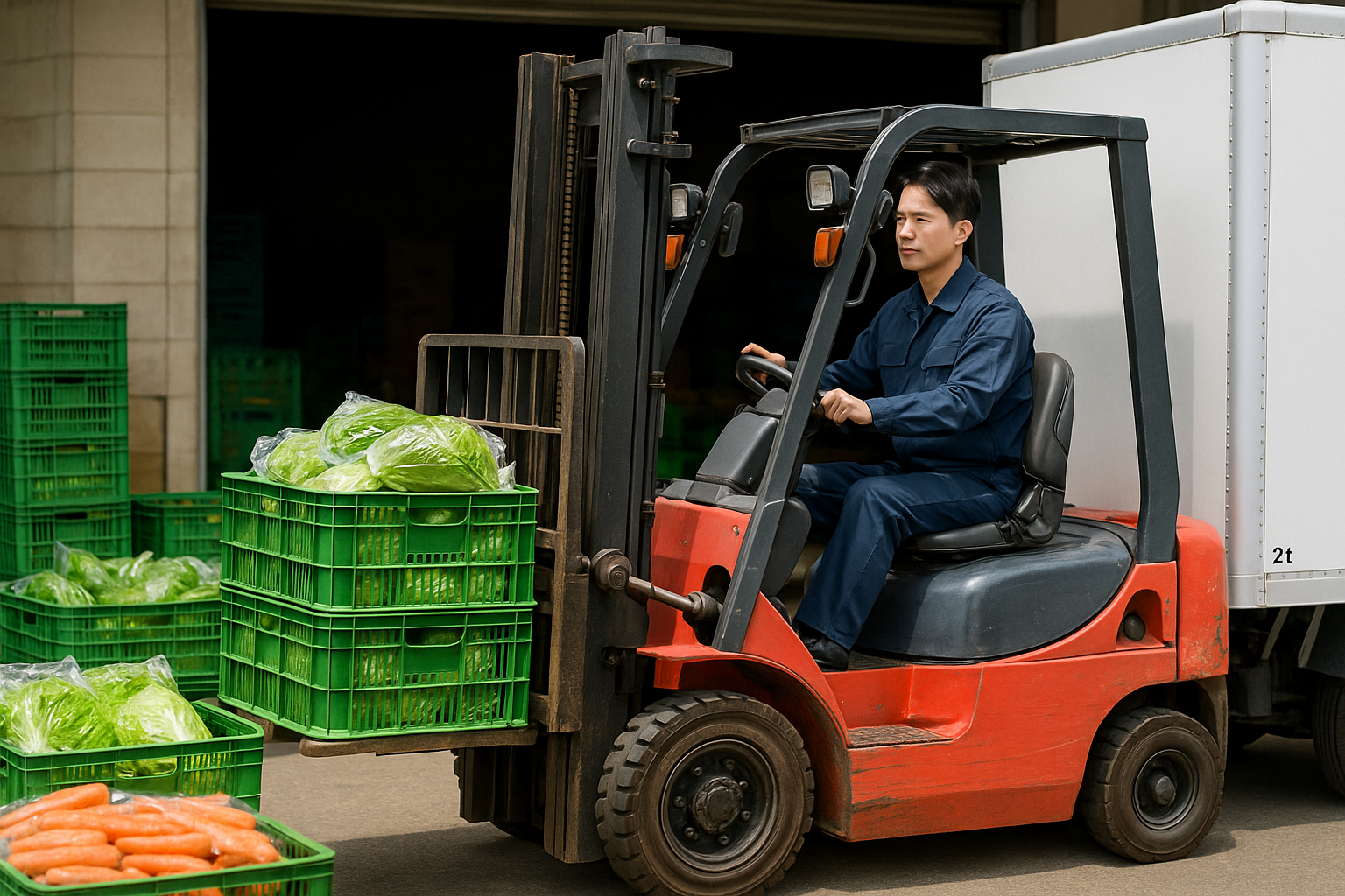 【吉岡町】野菜の出荷・フォーク作業